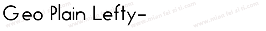 Geo Plain Lefty字体转换